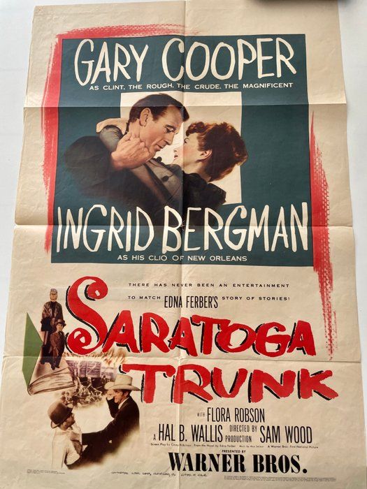 Lot 203: Saratoga Trunk vintage movie poster