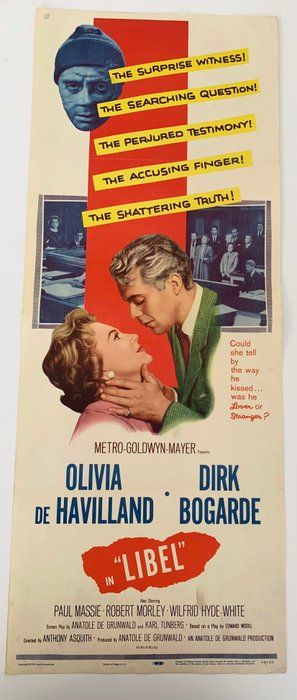 Lot 207: Libel 1959 vintage movie poster