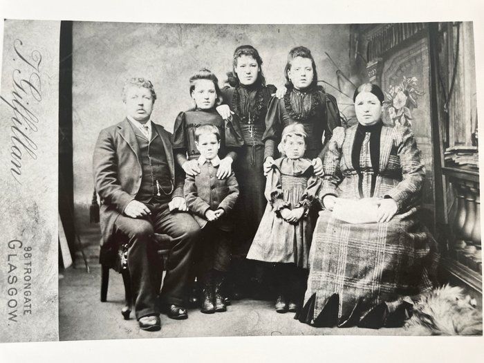 Lot 216: J. Gilliam vintage family photo portrait