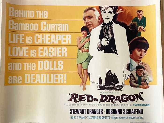 Lot 223: Red Dragon 1965 vintage movie poster