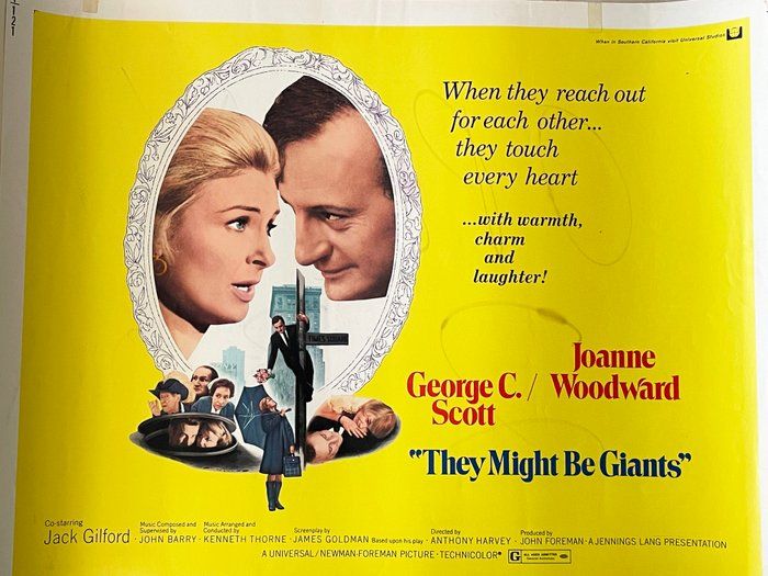 Lot 226: They Might Be Giants 1971 vintage movie poster