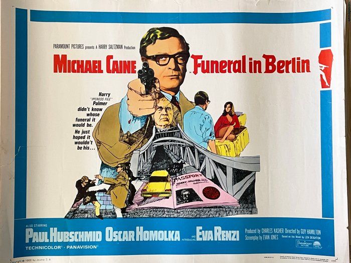 Lot 227: Funeral in Berlin 1966 vintage movie poster