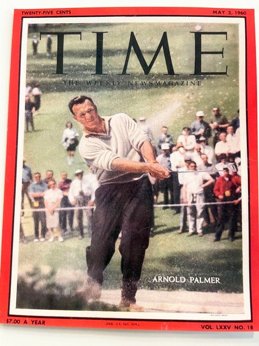 Lot 234: 1960 Arnold Palmer Time magazine cover photo
