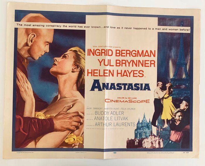 Lot 242: Anastasia vintage 1956 movie poster