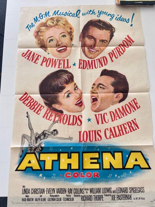 Lot 292: Athena 1954 vintage movie poster