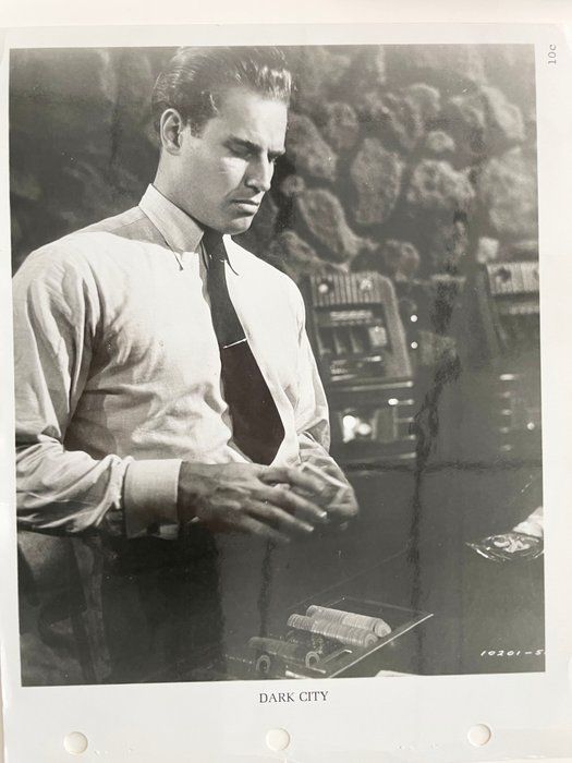 Lot 293: Dark City Charlton Heston unsigned movie photo