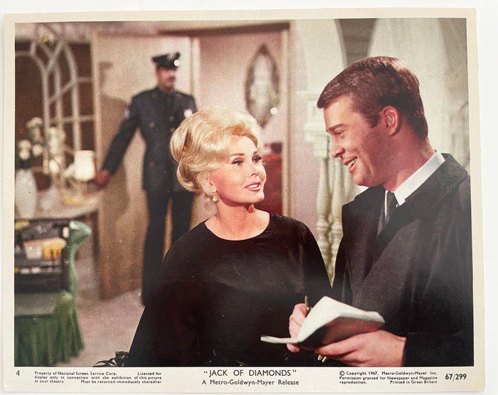 Lot 317: Jack of Diamonds Zsa Zsa Gabor original 1967 vintage movie photo