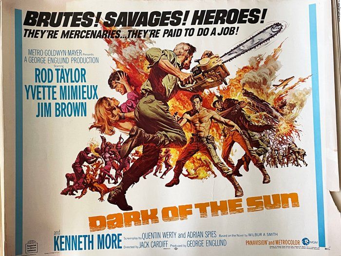 Lot 337: Dark of the Sun 1968 vintage movie poster