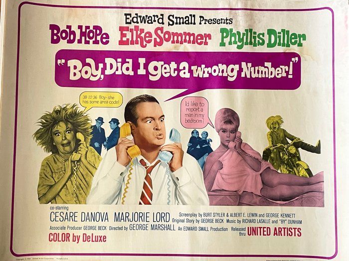 Lot 346: Boy, Did I Get a Wrong Number! 1966 vintage movie poster
