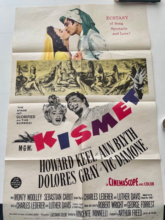 Lot 359: Kismet 1956 vintage movie poster