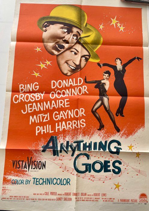 Lot 362: Anything Goes 1956 vintage movie poster
