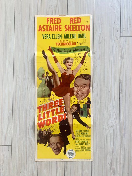 Lot 402: Three Little Words original 1950 vintage movie poster