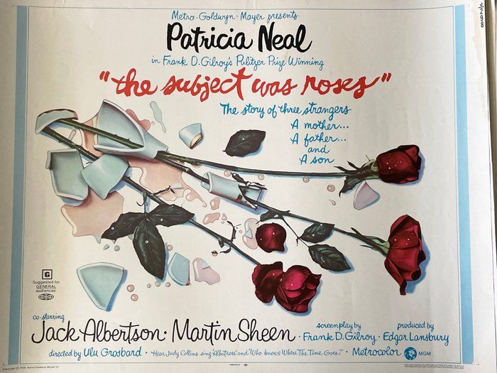 Lot 403: The Subject Was Roses 1968 vintage movie poster