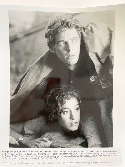 Lot 404: Baby: Secret of the Lost Legend William Katt and Sean Young original 1985 vintage movie photo