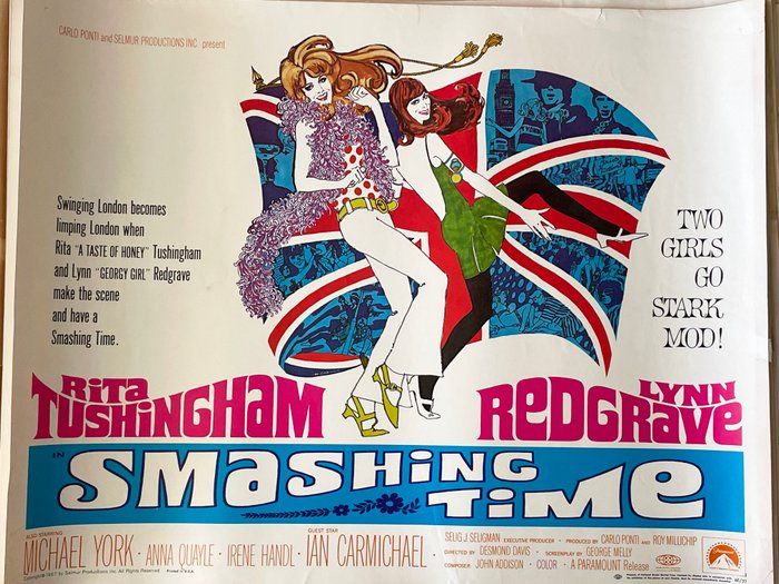 Lot 418: Smashing Time 1967 vintage movie poster