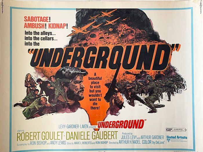 Lot 423: Underground 1970 vintage movie poster
