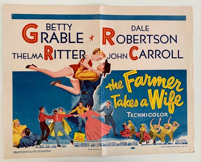 Lot 425: The Farmer Takes a Wife vintage movie poster