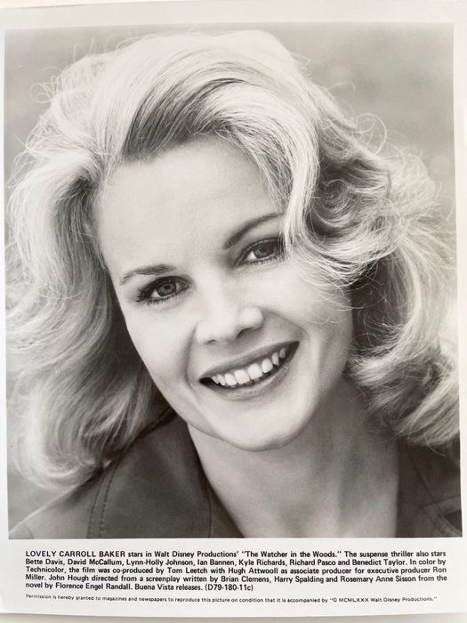 Lot 454: The Watcher in the Woods Carroll Baker original 1980 vintage movie photo