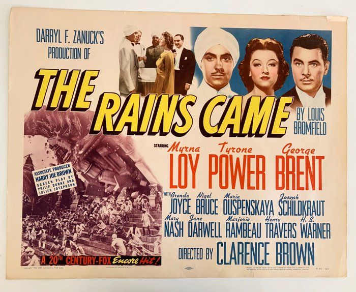 Lot 485: The Rains Came vintage movie poster