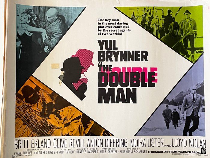 Lot 494: The Double Man 1967 vintage movie poster