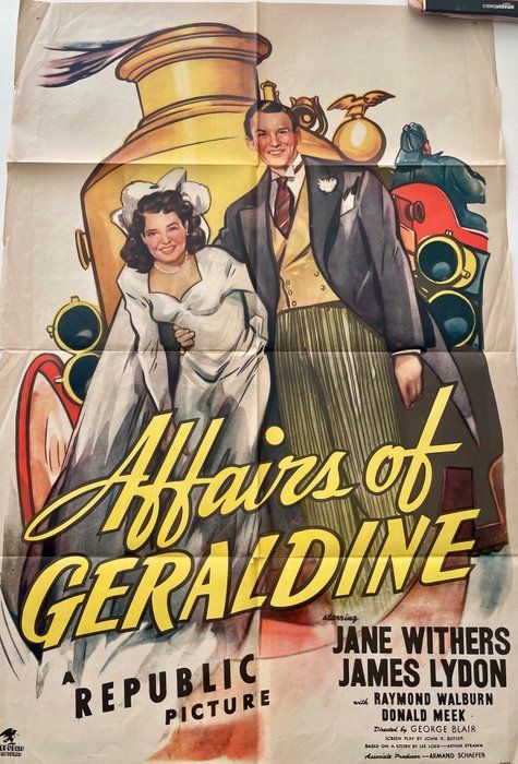 Lot 504: Affairs of Geraldine 1946 vintage movie poster
