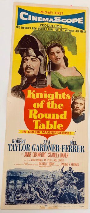 Lot 507: Knights of the Round Table vintage movie poster