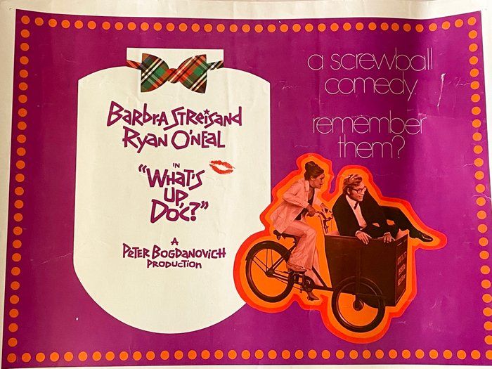 Lot 522: What's Up, Doc? 1974 vintage movie poster