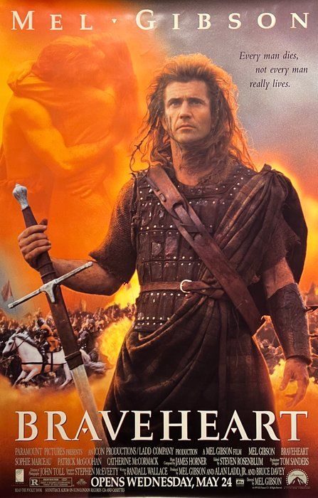 Lot 528: Braveheart 1995 Original Movie Poster