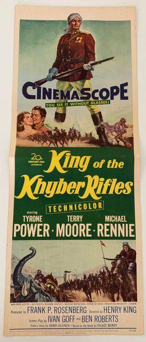 Lot 539: King of the Khyber Rifles vintage movie poster