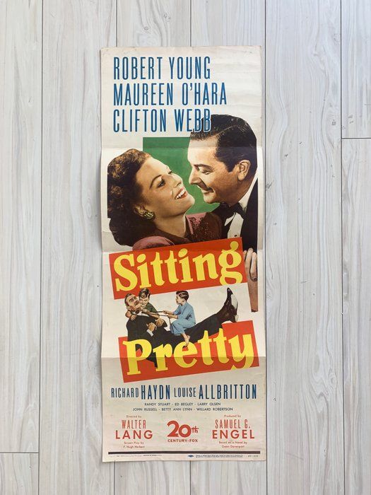 Lot 561: Sitting Pretty original 1948 vintage movie poster