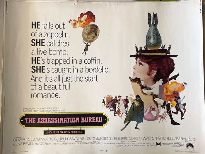 Lot 590: The Assassination Bureau 1969 vintage movie poster
