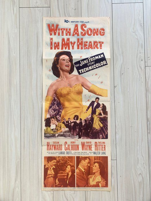 Lot 593: With a Song in My Heart original 1952 vintage movie poster