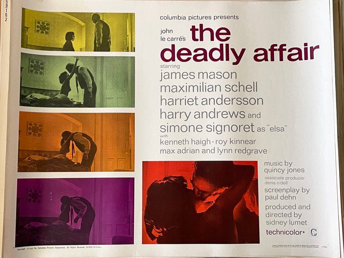 Lot 601: The Deadly Affair 1966 vintage movie poster