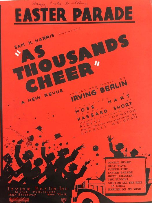 Lot 1: Easter Parade music sheet