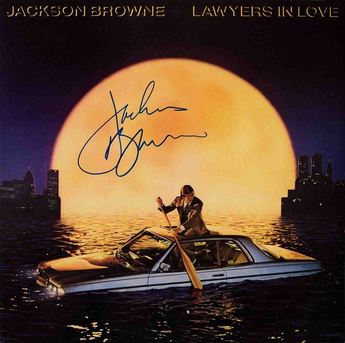 Lot 8: Jackson Browne signed Lawyers in Love album