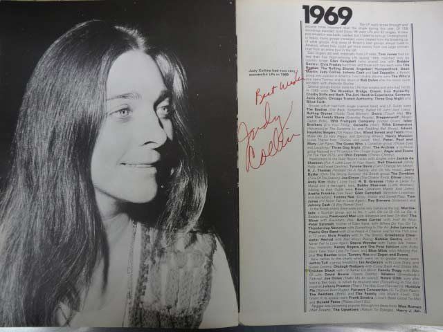 Lot 9: Judy Collins signed photo