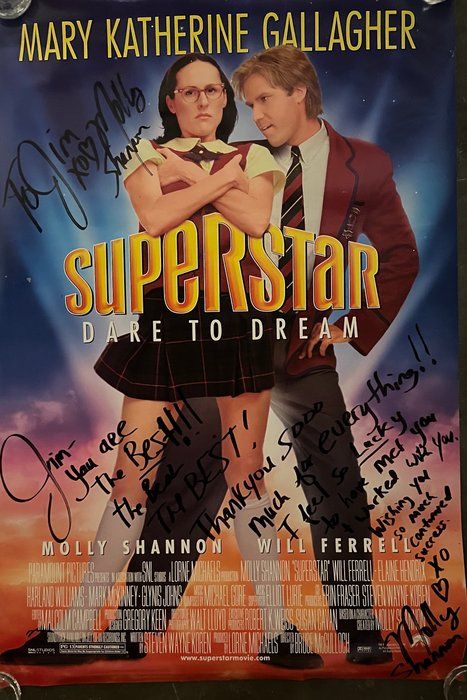 Lot 17: Molly Shannon Signed original 1999 Superstar double sided poster