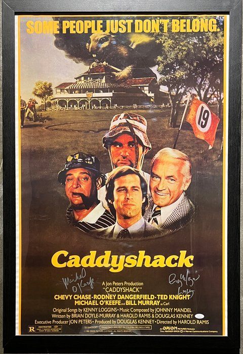 Lot 20: Caddyshack cast signed movie poster. JSA authenticated