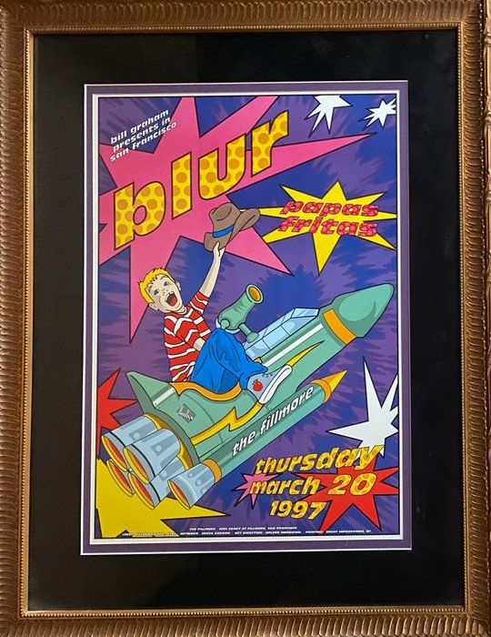 Lot 39: Blur 1997 Fillmore concert poster