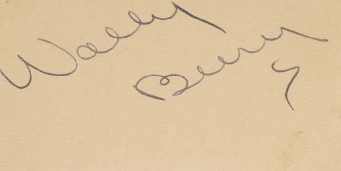 Lot 48: The Champ Wallace Beery signature cut