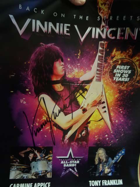 Lot 72: Vinnie Vincent signed poster