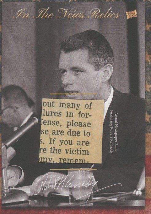 Lot 74: Bobby Kennedy newspaper relic
