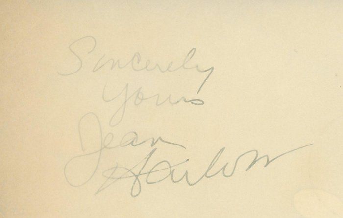 Lot 78: Jean Harlow signature cut. GFA Authenticated
