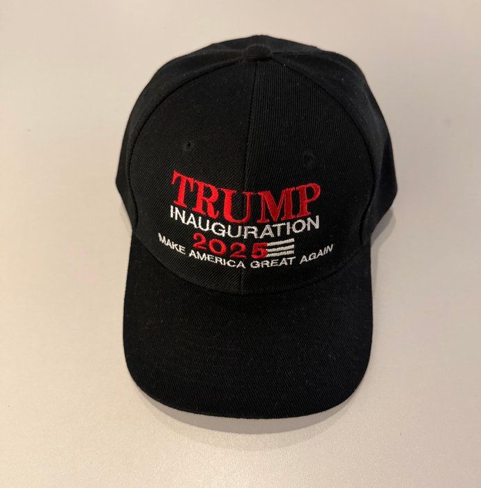 Lot 95: RARE 2025 Trump & Vance Inauguration Hat - Black