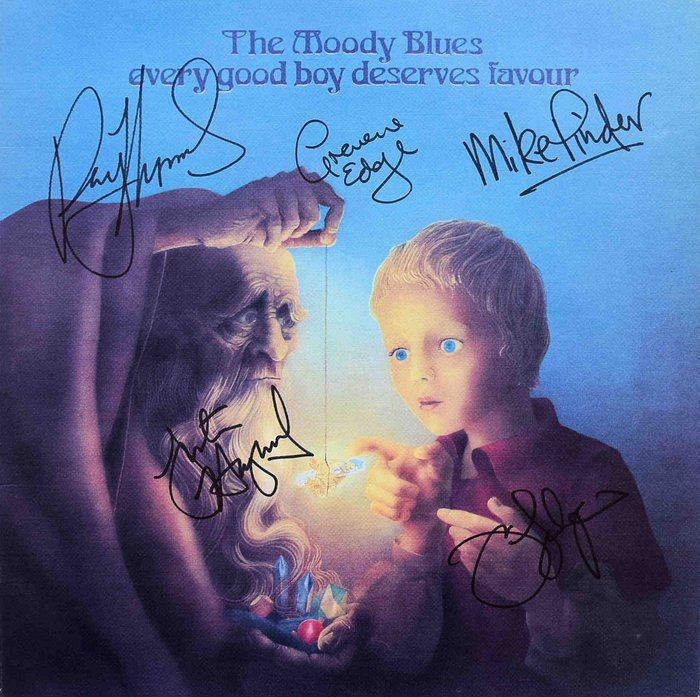 Lot 108: The Moody Blues 1971 Every Good Boy Deserves Favour signed album