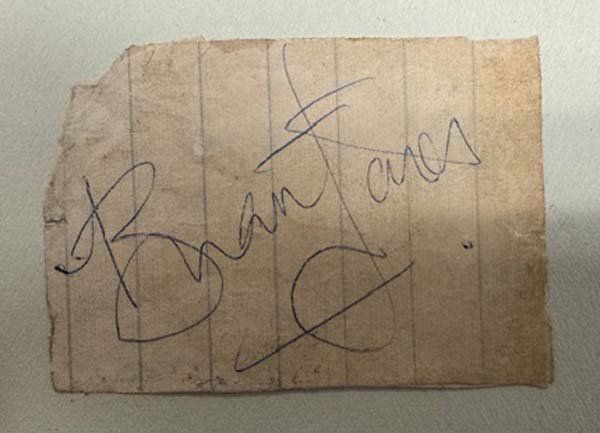 Lot 117: The Rolling Stones Brian Jones original autograph