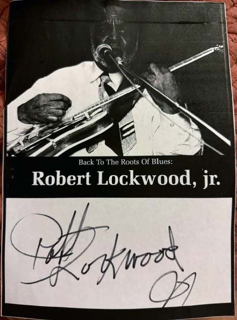 Lot 131: Robert Lockwood Jr autograph 7x9 Xerox Photo that could also be used as a cut signature