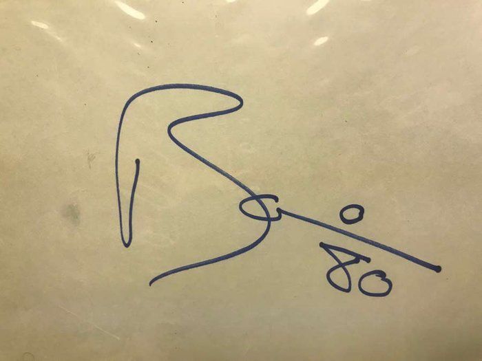 Lot 140: David Bowie original autograph oversized
