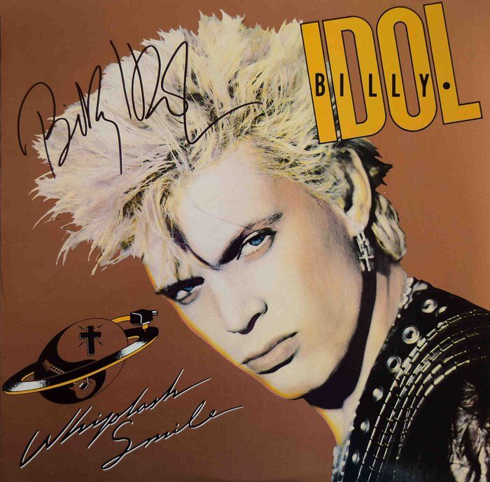 Lot 146: Billy Idol Whiplash Smile signed album