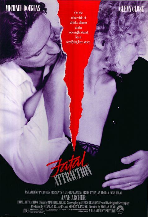 Lot 147: Fatal Attraction 1987 original vintage one sheet movie poster